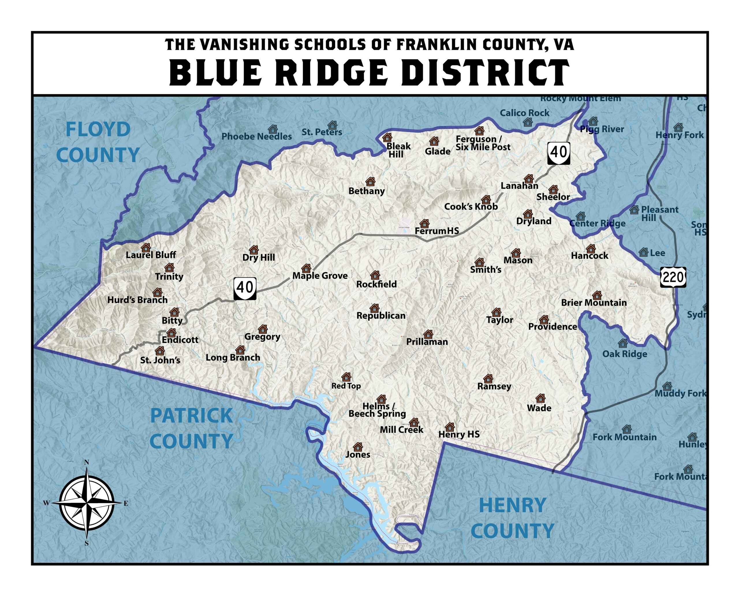 Blue Ridge District The Vanishing Schools Of Franklin County VA Blue Ridge District The Vanishing Schools Of Franklin County VA